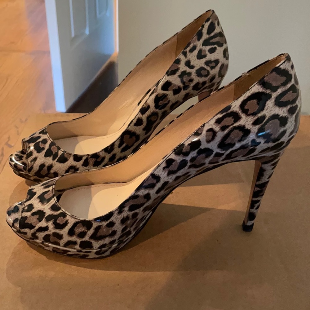 Prada leopard 4” heels